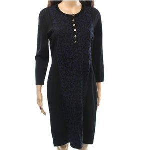 Tommy Hilfiger Womens Henley Lace Sweaterdress